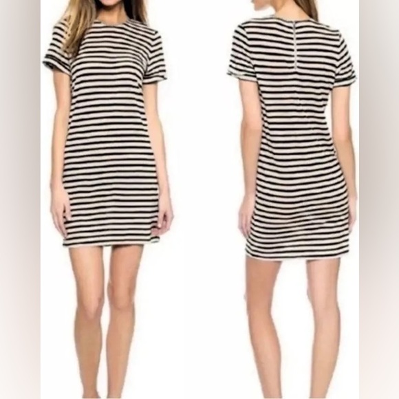 Alice + Olivia Dresses & Skirts - Alice and Olivia Women’s Mini Shirtdress Linen Blend Stripes size MD